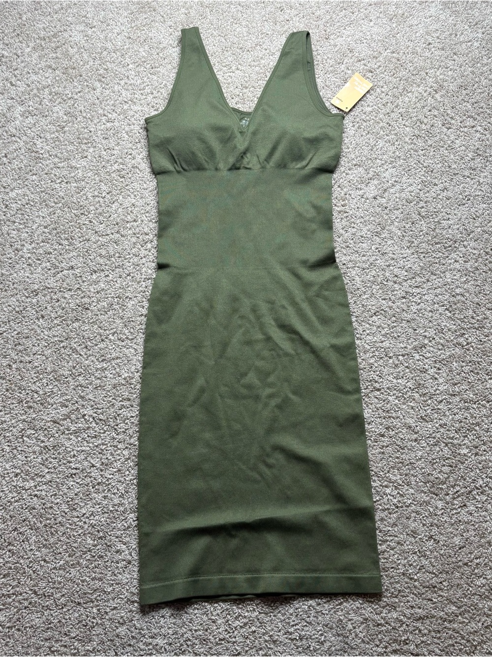 Popilush Ribbed Seamless Midi Dress
